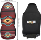 Native American Tribal Car Seat Covers Set of 2,Southwest Native Aztec Red Print Navajo Design Universal Auto Front Seat Cushion Protector for Women Men Cute Car Accessories Fit for Car Truck