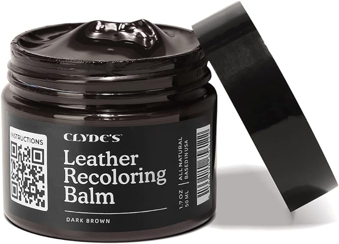 Clyde's™ Recoloring Balm | Non-Toxic Material Dye & Restorer for Furniture, Car Seats, & More | 23 Colors (Dark Brown, 50ML)