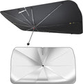 7F Car Sun Shade Umbrella, Protect from Sun Rays and Protect Interior, Sunshade for Car Windshield, Bendable Handle Windshield Cover Sun Shade, [2025 Upgrade] 55" L x 31" W