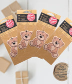 Fresh Fresheners Cute Funny Car Air Fresheners 4 Pack Scented With Premium Oils (Teddy Bear)