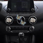Bling Butterfly Air Vent Clips, 4 Pcs Crystal Elephant Air Fresheners, Diffuser Rhinestone Decoration Cute Interior Decor Accessories for Women