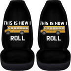 Car Seat Covers Set of 2 Breathable Universal Car Front Seat Protector Elastic Fabrics Cover Easy to Install Car Accessories for Most Cars Auto SUV Sedan Truck, This is How I Roll