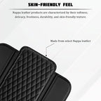 Car Armrest Cushion Pad, Leather Vehicle Center Console Cover with 2 Storage Bags, Non-Slip Automotive Interior Arm Rest Seat Box Cover Accessories, Universal for SUV RV Sedan (Black)