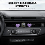 4PCS Bling Heart Air Vent Clips, Car Air Freshener for Women, Air Fresheners Diffuser Clip Charm, Car Air Conditioning Outlet Clip Decorative Accessory for Women Girls (Purple, Style1)