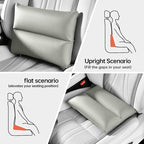 Car Lumbar Support Reversible Design Fixes Waist Gap Improves Driving Comfort Double-Sided Perforated enhances air Circulation Durable maintains Shape Long Lasting use 1P(Grey)