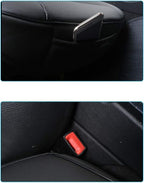 Luxury PU Leather Car Seat Cover Protector Front, Bottom Single Seat Cover-Compatible with 90% Vehicles (Width 20.8 ×deep 21×Thick 0.2 inch) (Black)