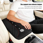 Bling Car Center Console Cover, Crown Crystal Rhinestones Vehicle Armrest Mat Protector, Anti Slip Sparkling Automotive Arm Rest Seat Box Cushion Pad Decor Accessories, Universal Fit (Black)