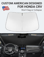 Proadsy 2026 Upgrade Front Windshield Sun Shade Foldable Sunshade Protector Custom Fit 2017-2022 CRV SUV LX EX EX-L EX-L Navi Touring Accessories