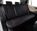 EKR Rav4 Seat Covers Custom Fit for Toyota Rav4 (Hybrid) Woodland/Limited 2026, Leather Car Seat Cover Full Set for SUV,Faux Leather(Black with Red Piping)