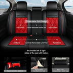 AOMSAZTO Car Seat Covers,Full Set 5 Seats Custom Fit for Kia Sportage 2009-2025 2026,Leather Car Seat Cover Seat Cushion Protector,Airbag Compatible Waterproof Black&Red