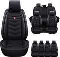 Car Seat Cover for Ford Explorer 2000-2025, Waterproof Durable Compatible Airbag, Premium Leather Seat Protector(5 Seats Standard,Black)