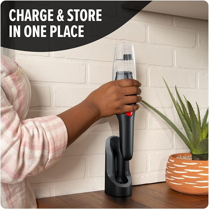 Dirt Devil Grab and Go+ 8V Cordless Handheld Vacuum Cleaner, Powerful Suction, Lightweight, Includes 2-in-1 Tool and Charging Stand with Tool Storage, Portable Vacuum Cleaner