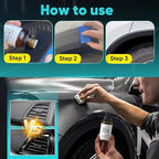 Crystal Coating for Car Plastic Parts - Plastic Trim Restorer to Restore Faded Surfaces - Long Lasting Shine, Easy Wipe-On for Dashboard, Door Panels & Exterior Trim (5)