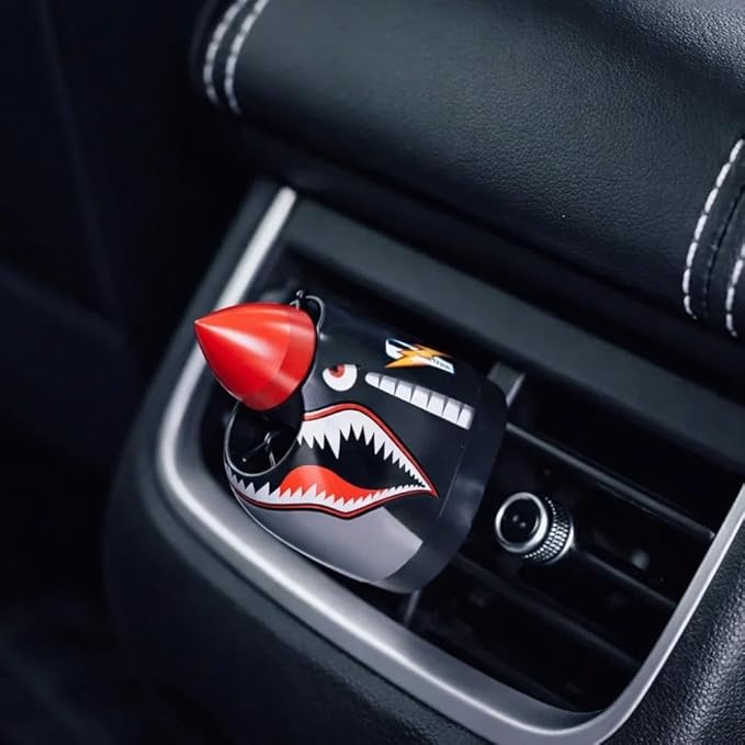 P-40 Warhawk Creative Propeller Car Decor, 2026 Upgraded P-40 Warhawk Car Air Freshener, Creative Fighter Car Air Freshener (Black)