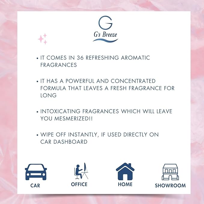 G's Breeze Bubble Gum Air Freshener - Fun, Playful, Candy Like Fragrance with Nostalgic Sweetness - Oil Burner Compatible - Revitalizing, Long-Lasting Cheerful Spray for Home, Office or Car