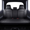 Tomatoman Tacoma Car Rear Seat Covers 2005-2025 2026 Access Double Extended Cab TRD Sport Offroad Limited SR5 V6 Truck with Waterproof Faux Leather Back Cushions(Rear Seat/Black)