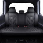Tomatoman Tacoma Car Rear Seat Covers 2005-2025 2026 Access Double Extended Cab TRD Sport Offroad Limited SR5 V6 Truck with Waterproof Faux Leather Back Cushions(Rear Seat/Black)