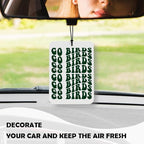Coquette Green Bow Football Car Air Freshener 3 Pcs, Football Mom Lover Player Fan Gifts, Sport Lover Gifts Air Freshener Hanging Decor for Cars Closet Drawer Books Accessories Gifts
