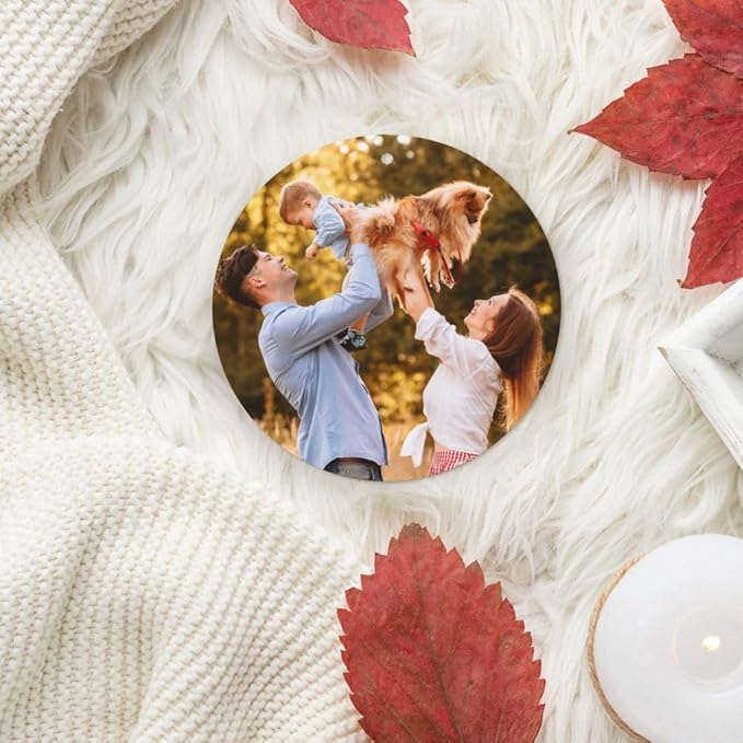 Custom Air Freshener for Car Personalized with Photo Name Air Fresheners, Car Accessories for Men, Family, Gifts, Round