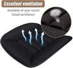 MYFAMIREA Car Seat Cushion Pad 1.2" Thick Comfort Seat Protector for Car Driver Seat Office Chair Home Use Memory Foam Seat Cushion with Non Slip Bottom, 20'' x 18.5'', Black