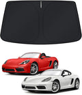 KUST Windshield Sun Shade for 2017-2023 Porsche Boxster/Cayman 718 Accessories Sunshade Foldable Window Sun Visor Protector Blocks UV Rays Keep Your Car Cooler