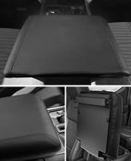 INTGET Center Console Cover for 2025 2026 Ford F150 Accessories Interior 2021 2022 2023 2024 Car Middle Arm Rest Armrest Lid Seat Cover Protector Elbow Cushion Pad(Black Stitches, 2021-2026)
