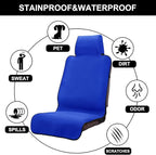 INFANZIA Premium Waterproof Seat Cover Towel Protector Neoprene Universal Fit, Upgraded 100% Washable & Removable Non-Slip Sweat Carseat Towel Covers, Perfect for Gym/Yoga/Workout（Royal Blue,2PCS