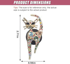 2PCS Car Vent Clips, Bling Cat Air Conditioning Outlet Clip, Crystal Rhinestone Auto Diffuser Perfume Clip, Cute Car Accessories for Women, Vehicle Interior Decoration (Colorful)