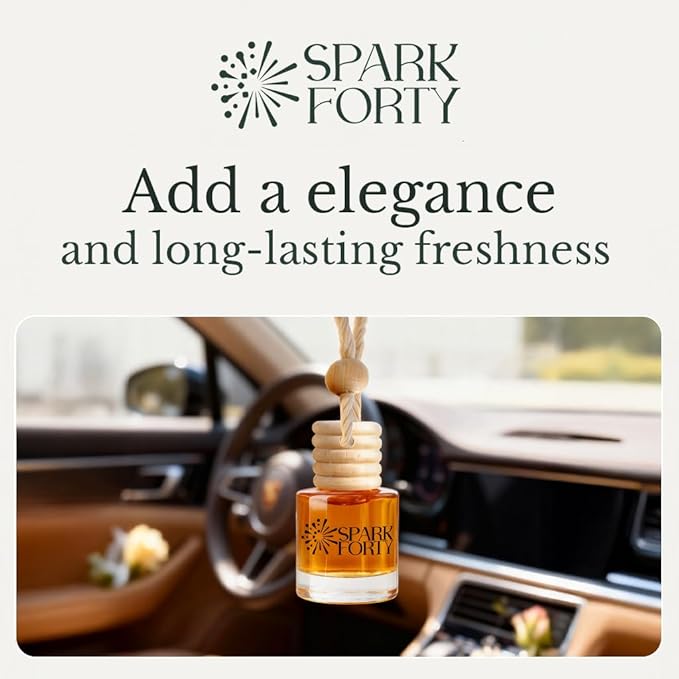 Floral Car Perfume Car Air Freshener 30-Day Luxury Hanging Diffuser Perfume Bouquet Gift for Men & Women, Essential Oil Scent Long-Lasting for Car SUV Truck