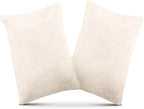2 Pack Small Pillow, Memory Foam Mini Pillow 11 X 7 Inches for Travel, Sleeping, Nap and Neck, Knee, Lumbar Support, Tiny Cushion for Pet, Dogs (Off-White)