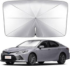 Foldable Windshield Sun Shade Umbrella Reflective Car Window Cover with Bendable Handle, Heat Blocker for SUV, Truck, Sedan Ideal Gifts for Men & Women