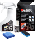 Headlight Restoration Kit, Automotive Headlight Cleaner Polishing Kits, Headlamp Repair Polisher Cleaning Kits Ceramic Coating Spray Head Light Restoring Kit for All Vehicle Types