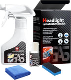 Headlight Restoration Kit, Automotive Headlight Cleaner Polishing Kits, Headlamp Repair Polisher Cleaning Kits Ceramic Coating Spray Head Light Restoring Kit for All Vehicle Types