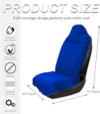 Waterproof Car Towel Seat Cover, Sweating Non-Slip Premium Towel Carseat Cover Protector, Universal Soft Machine Washable Car Truck SUV Front Seat Cover for Gym Workout Beach Hiking (Blue)