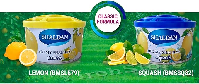 Air Freshener 1-Can Big My Shaldan Lemon Scent Gel, Strong Strength Freshener for Large Cars