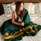 Arcturus Rainier Wool Blanket - Warm, Heavy, Washable, Bed Blanket | Great for Home & Camping (Fort Lava Canyon, King)