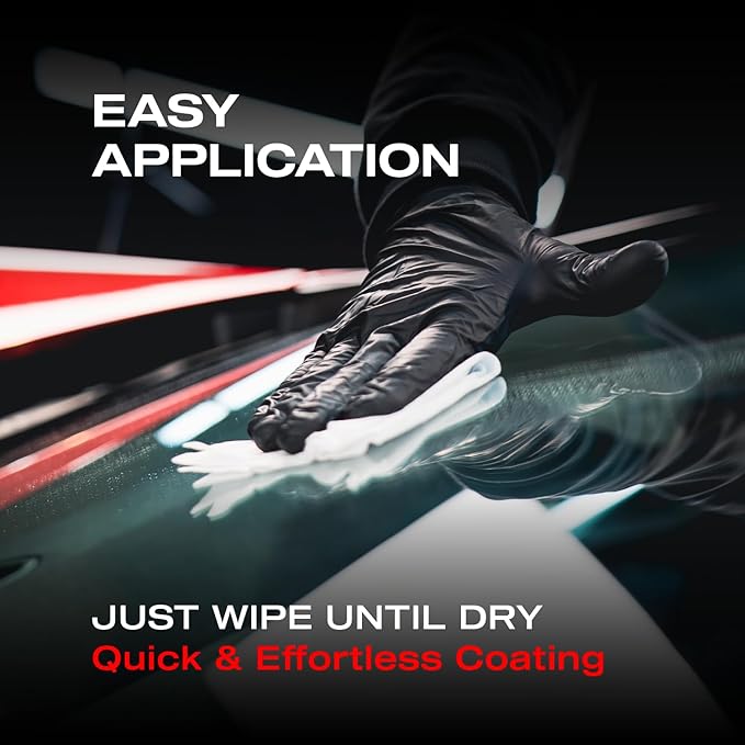Nasiol GlasShield Wipe-On Nano Rain Repellent Wipe Kit, Ceramic Coating for Windshield, Quick & Easy Application, Easy to Clean, Car Rain-Repellant, Durable Lasts for 15,000 Miles