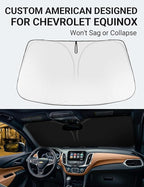 Proadsy 2026 Upgrade Front Windshield Sunshade Foldable Sun Shade Protector Custom Fit/Chevy Equinox 2017-2024 Accessories