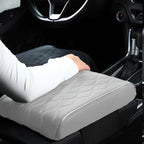 Car Center Console Cover, Memory Foam Car Armrest Cushion, Beige Auto Arm Rest Pad, Leather Arm Rest Covering Car, Hand Rest Pillow for SUV/Truck/Vehicle (Gray)