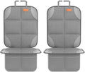 SMART ELF2 Pack Car Seat Protector-600D Fabric Waterproof Carseat Protector with Thicily Padded to Protect Your Car Seats from Child Seats and Pets (Light Grey)