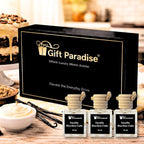 Gift Paradise® Vanilla Bourbon Cake Car Air Freshener Set of 3 (10 ml Each) – Premium Hanging Diffuser with Magnetic Luxury Gift Box, Sweet Vanilla Cake & Warm Bourbon Scent, Long Lasting Car Perfume