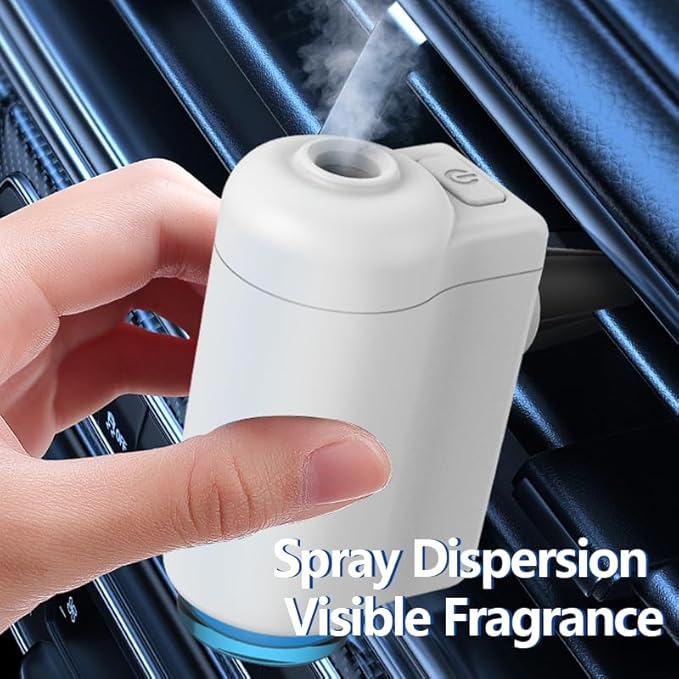 Smart Car Air Freshener Diffuser, Aromatizante para Carro Inteligente Intelligent Car Aroma (white/Lemon/Bluebell3pc Oils)