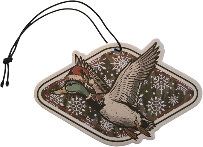 ThatsRad Car Air Freshener Duck Fly Fishing Fish Hunting Stocking Stuffer (One Size, X-Mas Camo Duck)