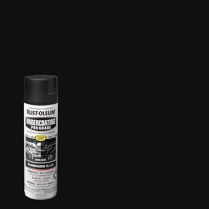 Rust-Oleum 248656 Professional Grade Rubberized Undercoating Spray, 15 oz, Black