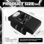 4 in 1 Center Console Cover,Multifunctional Car Armrest Storage Box with Cup Holder& Phone Holder& Car Tissue Holder,7.68 * 13.98" Arm Rest Cover for Cars with 2 Side Pockets