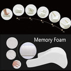ZHONGLI Car seat Lumbar Support Pillow and car Neck Support Pillow kit, Soft Leather Surface and high-Density Memory Foam are Ergonomic car seat Pillows
