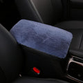 Fluffy Furry Armrest Cover for Car, Auto Center Console Cover Pad Car Soft Console Pad Wool Fur Armrest Seat Box Cover Protector Universal Fit for Most Vehicle, SUV (Gray)
