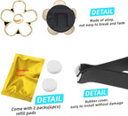 Daisy Car Decoration Flower Air Vent Clip Air Conditioning Outlet Clip Car Air Freshener Clip Car Interior Decor Charm Colorful Car Accessories for Women Interior Cute Set (8PCS-Pink&White)