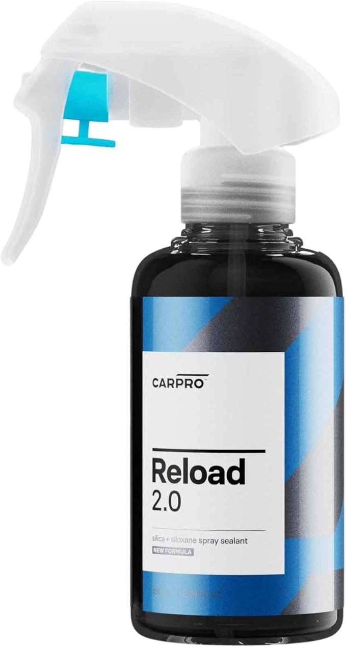 CARPRO Reload 2.0 Spray Sealant, Silica + Siloxane Ceramic Spray for Ceramic Coating, Super Hydrophobic, Self-Cleaning: Improved Gloss, Slickness, Water Spot & Chemical Resistance - 100mL (3.4oz)