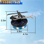 Helicopter Car Air Fresheners with Solar Rotating, Creative Perfume Decoration, Airplane Fragrance Diffuser for Home, Office (Blue)